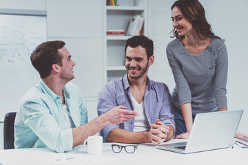 Fototapeta premium Young successful team working