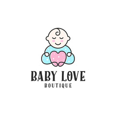 Cute Baby logo design template