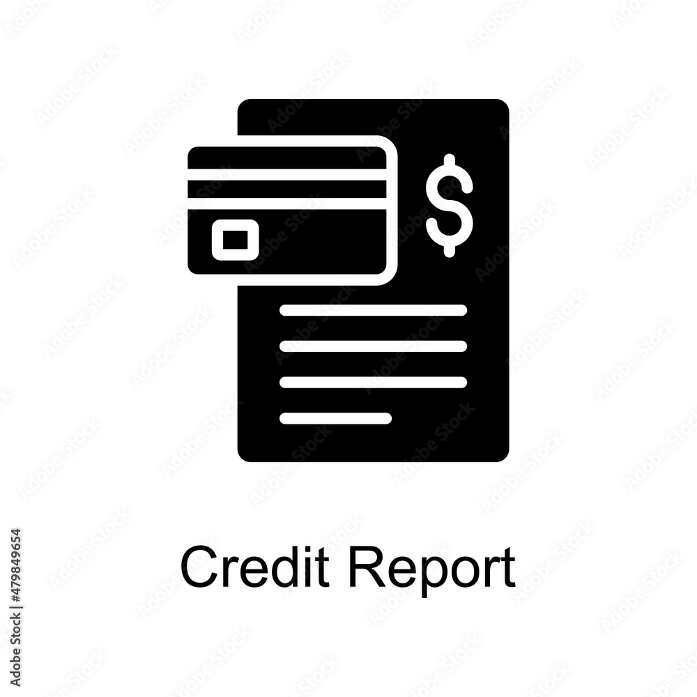 Poster credit report vector solid icons for your digital or print projects.