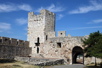 Fototapeta na wymiar Kalemegdan fortress Despot's Gate in Belgrade, Serbia. Belgrade is largest cities of Southeastern Europe.
