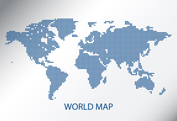 Dotted World Map Abstract Dotted Map - 479850615