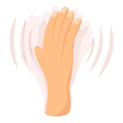 Shake hand icon cartoon vector. Panic attack. Mental stress