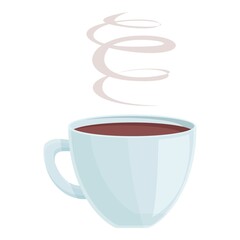Morning coffee cup icon cartoon vector. Cappuccino drink. Hot coffee