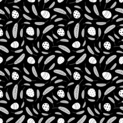 Black and white Easter background. Easter pattern