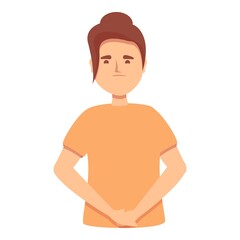 Fototapeta premium Women menopause icon cartoon vector. Woman cycle. Health fertility