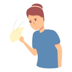 Menopause disease icon cartoon vector. Female cycle. Health balance