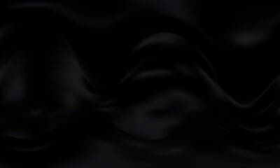 Abstract vector background luxury black cloth or liquid wave or wavy folds of grunge silk texture satin velvet material.