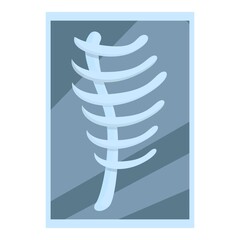 Xray chest scan icon cartoon vector. Clinic test. Medical ray