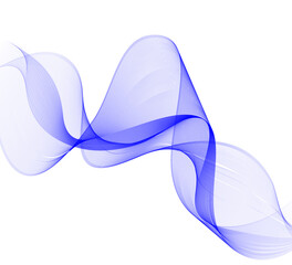 Abstract vector background, transparent waved lines for brochure, website, flyer design. Blue smoke wave.