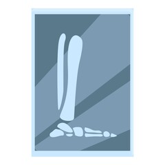 Xray foot scan icon cartoon vector. Bone machine. Medical health