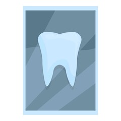 Xray tooth scan icon cartoon vector. Dentist scanner. Radiology doctor