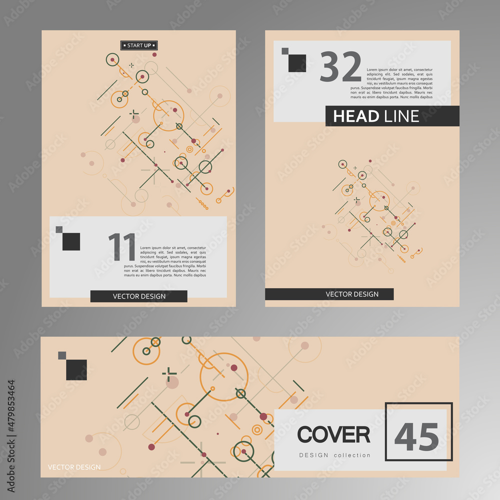 Poster cover brochure geometric data. document concept. modern minimal style. business card. business abstr
