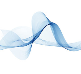 Abstract vector background, transparent waved lines for brochure, website, flyer design. Blue smoke wave.