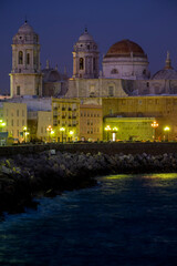 Obraz premium Cádiz at night. Andalusia, Spain 