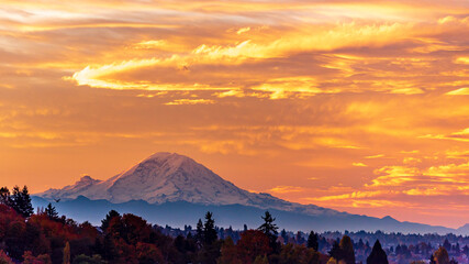 sunrise in the mountains