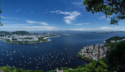 View from the Sugarloaf mountain in Rio de Janeiro. Brazil.