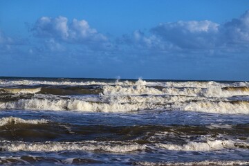 A beautiful landscape of Atlantida beach in Rio Grande do Sul, Brazil.