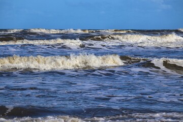 A beautiful landscape of Atlantida beach in Rio Grande do Sul, Brazil.