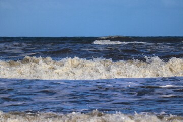 A beautiful landscape of Atlantida beach in Rio Grande do Sul, Brazil.