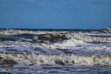 A beautiful landscape of Atlantida beach in Rio Grande do Sul, Brazil.