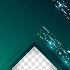 Transparant square green colorful sale post design template background