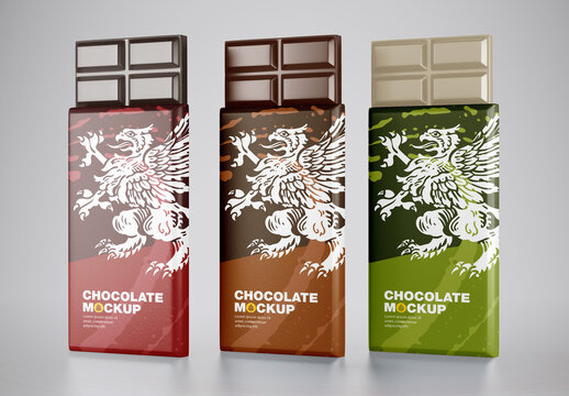 Chocolate Bars Packaging Mockup