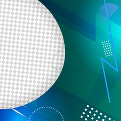 Bloob memphis transparant green colorful sale post design template background