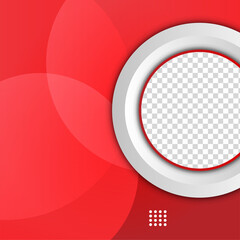 Circle transparant red colorful sale post design template background