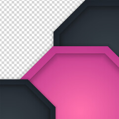gradient hexagonal black pink colorful sale post design template background