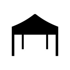 Vector tent black canvas icon marquee party event silhouette tent icon © kolonko