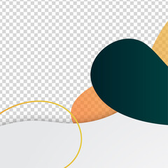 Clear bloob transparant green colorful sale post design template background