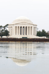 Jefferson Memorial in winter - Washington DC United States