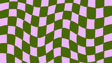 Cute Wavy Checkerboard Background Vector Aesthetic Abstract Pattern - 479865265