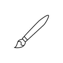 Paintbrush  Icon  in black line style icon, style isolated on white background