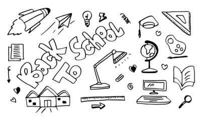 Vector illustration of back to school. Good for wrapping paper and website wallpapers.