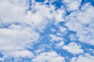 Beatiful blue sky with clouds on a sunny day