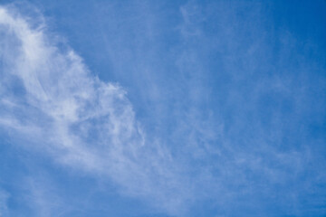 Beatiful blue sky with clouds on a sunny day