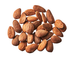  Bunch of delicious almonds isolated over white background