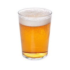  One glass of beer isolated over white background