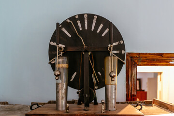 Old electrostatic machine, Wimshurst generator in abandoned school