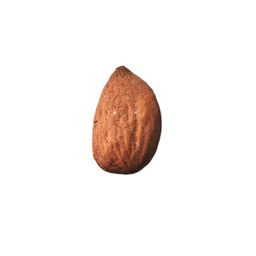  Single almond isolated over white background