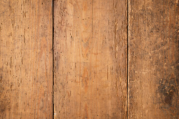 Obraz premium rustic table, top view. light wood texture