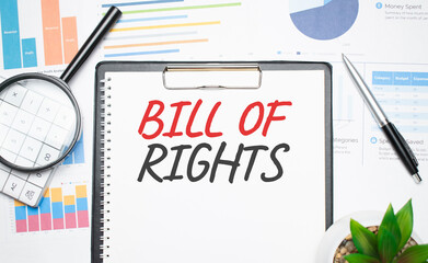 BILL OF RIGHTS concept closeup. Business and finance concept