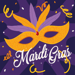 Fototapeta na wymiar mardi gras greeting card