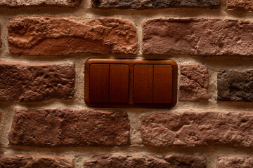 Switch for light on the wall inside the house