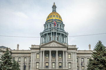 Fototapeta na wymiar The dome of the Colorado State Capital building