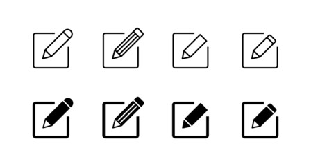 Edit icons set. edit document sign and symbol. edit text icon. pencil. sign up