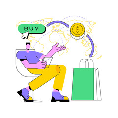 Order processing abstract concept vector illustration. Inventory management, warehouse processing software, online booking process, customer service, order handling center abstract metaphor.