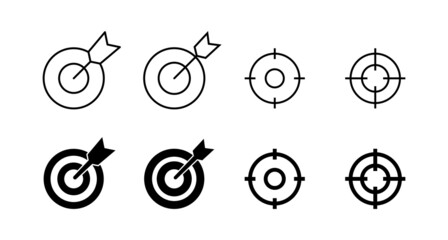 Target icons set. goal icon vector. target marketing sign and symbol