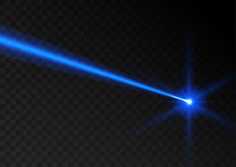 Laser beam blue light. Vector laser beam line ray glow effect energy - obrazy, fototapety, plakaty